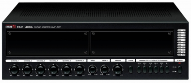 Inter-M PAM-480A (Модульный микшер-усилитель, 5 зон, 480 Вт, 6 унив. входов, RM-05A, режим EM)