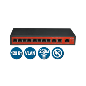 Wi-Tek WI-PS211G (Неуправляемый коммутатор 8 PoE портов 100Base-TX + 3 1000Base-T)