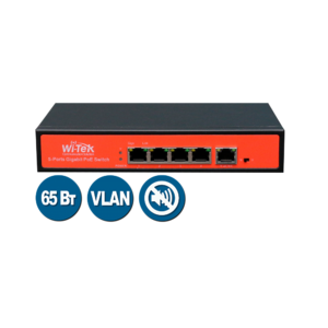 Wi-Tek WI-PS305G (Неуправляемый коммутатор 4 PoE порта 1000Base-T + 1 1000Base-T)