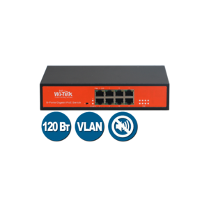 Wi-Tek WI-PS308G (Неуправляемый коммутатор 8 PoE порта 1000Base-T + 2 1000Base-T)